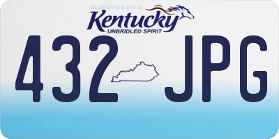KY license plate 432JPG