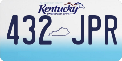 KY license plate 432JPR