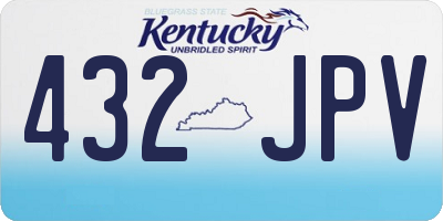 KY license plate 432JPV
