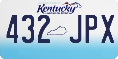 KY license plate 432JPX