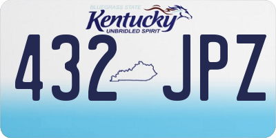KY license plate 432JPZ