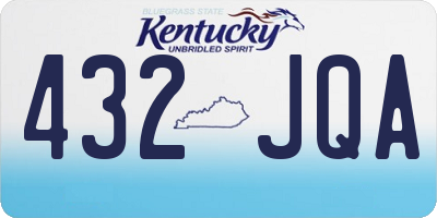 KY license plate 432JQA