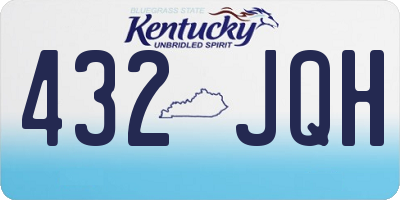 KY license plate 432JQH