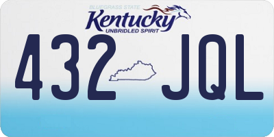 KY license plate 432JQL