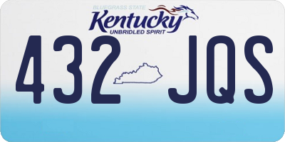 KY license plate 432JQS