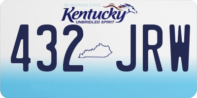 KY license plate 432JRW