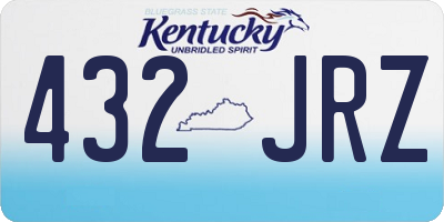 KY license plate 432JRZ