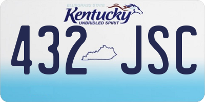 KY license plate 432JSC