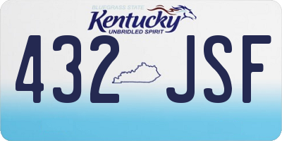 KY license plate 432JSF