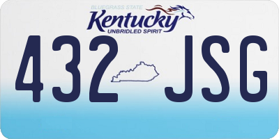 KY license plate 432JSG