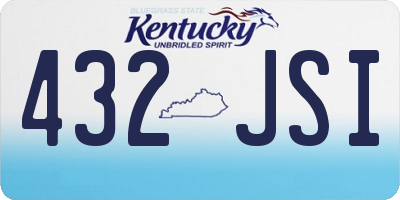 KY license plate 432JSI