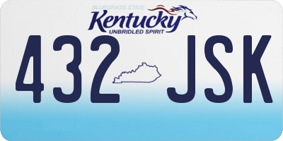 KY license plate 432JSK