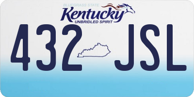 KY license plate 432JSL