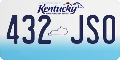 KY license plate 432JSO