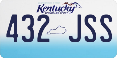 KY license plate 432JSS