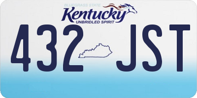 KY license plate 432JST