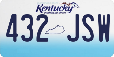 KY license plate 432JSW