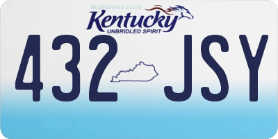 KY license plate 432JSY