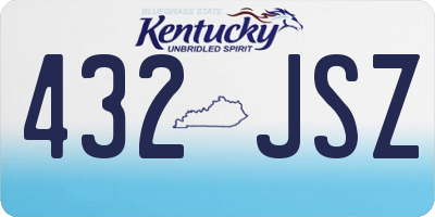 KY license plate 432JSZ