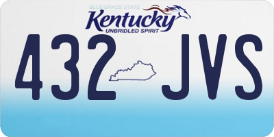 KY license plate 432JVS