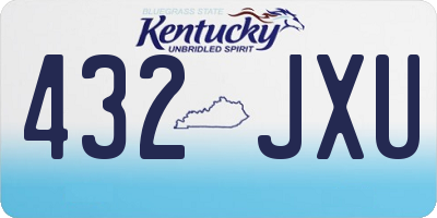KY license plate 432JXU