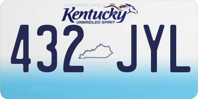 KY license plate 432JYL