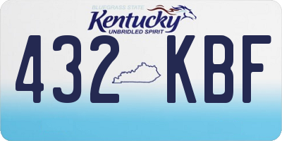 KY license plate 432KBF