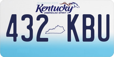 KY license plate 432KBU