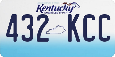 KY license plate 432KCC