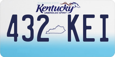 KY license plate 432KEI