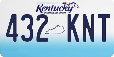 KY license plate 432KNT
