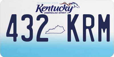 KY license plate 432KRM