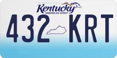 KY license plate 432KRT