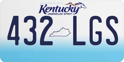 KY license plate 432LGS