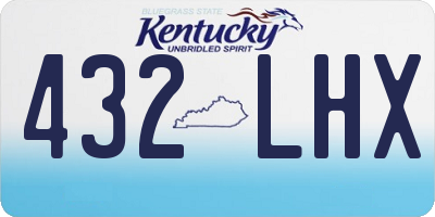 KY license plate 432LHX