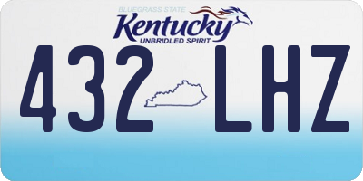 KY license plate 432LHZ