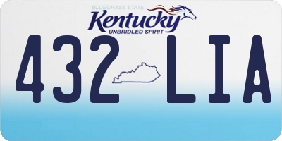 KY license plate 432LIA