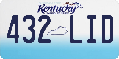 KY license plate 432LID