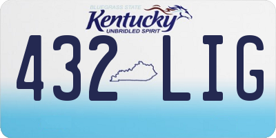 KY license plate 432LIG