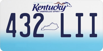 KY license plate 432LII