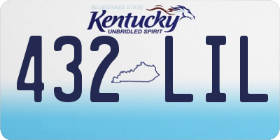 KY license plate 432LIL