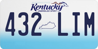 KY license plate 432LIM