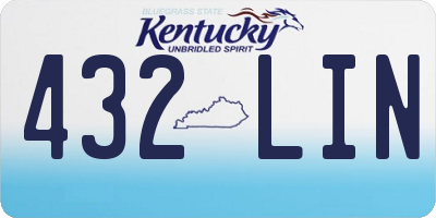 KY license plate 432LIN