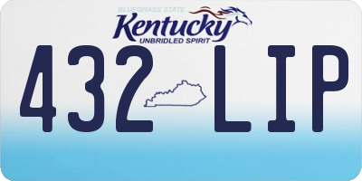 KY license plate 432LIP
