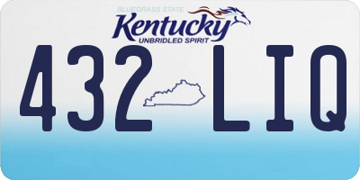 KY license plate 432LIQ