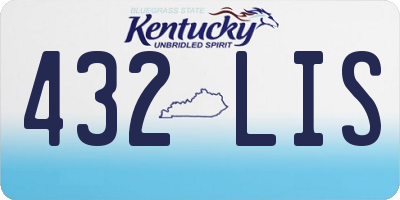 KY license plate 432LIS