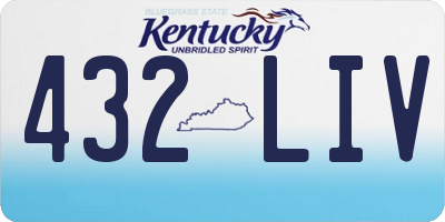 KY license plate 432LIV