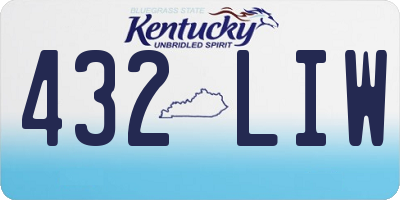 KY license plate 432LIW