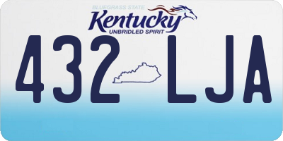 KY license plate 432LJA