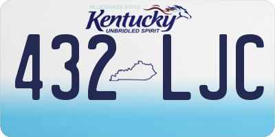 KY license plate 432LJC
